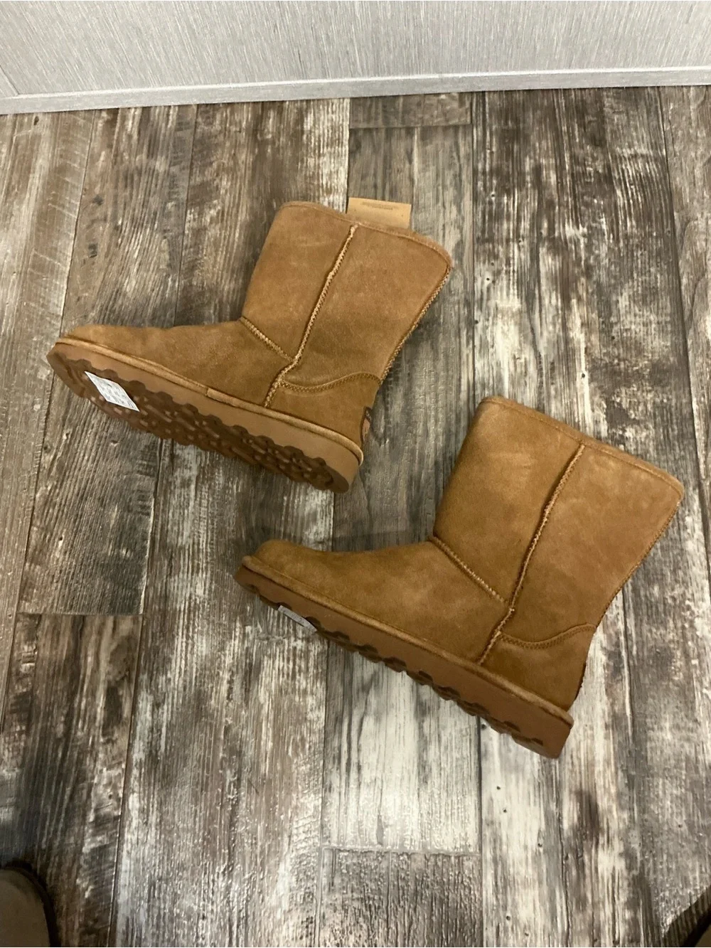 BearPaw Kids Classic Tall Chestnut Suede Boots Size 9